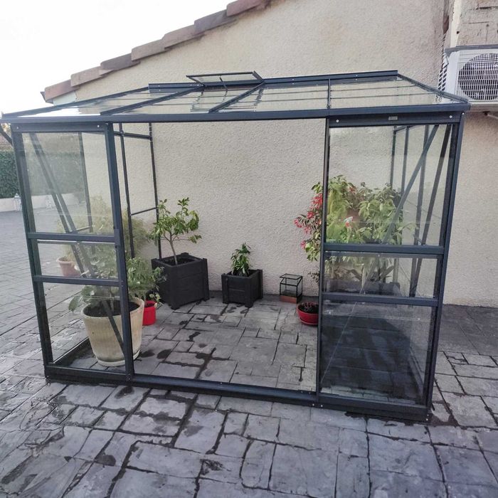 Szklarnia przyścienna Oranżeria S2020 LAMS 1,9x2,55m 4,9m2