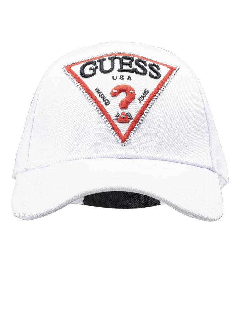 Czapka guess damska biala