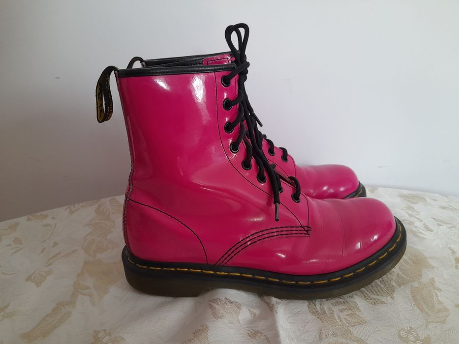 Оригинал ботинки Dr Martens кожанные розовые демисезон 39/ 25 см