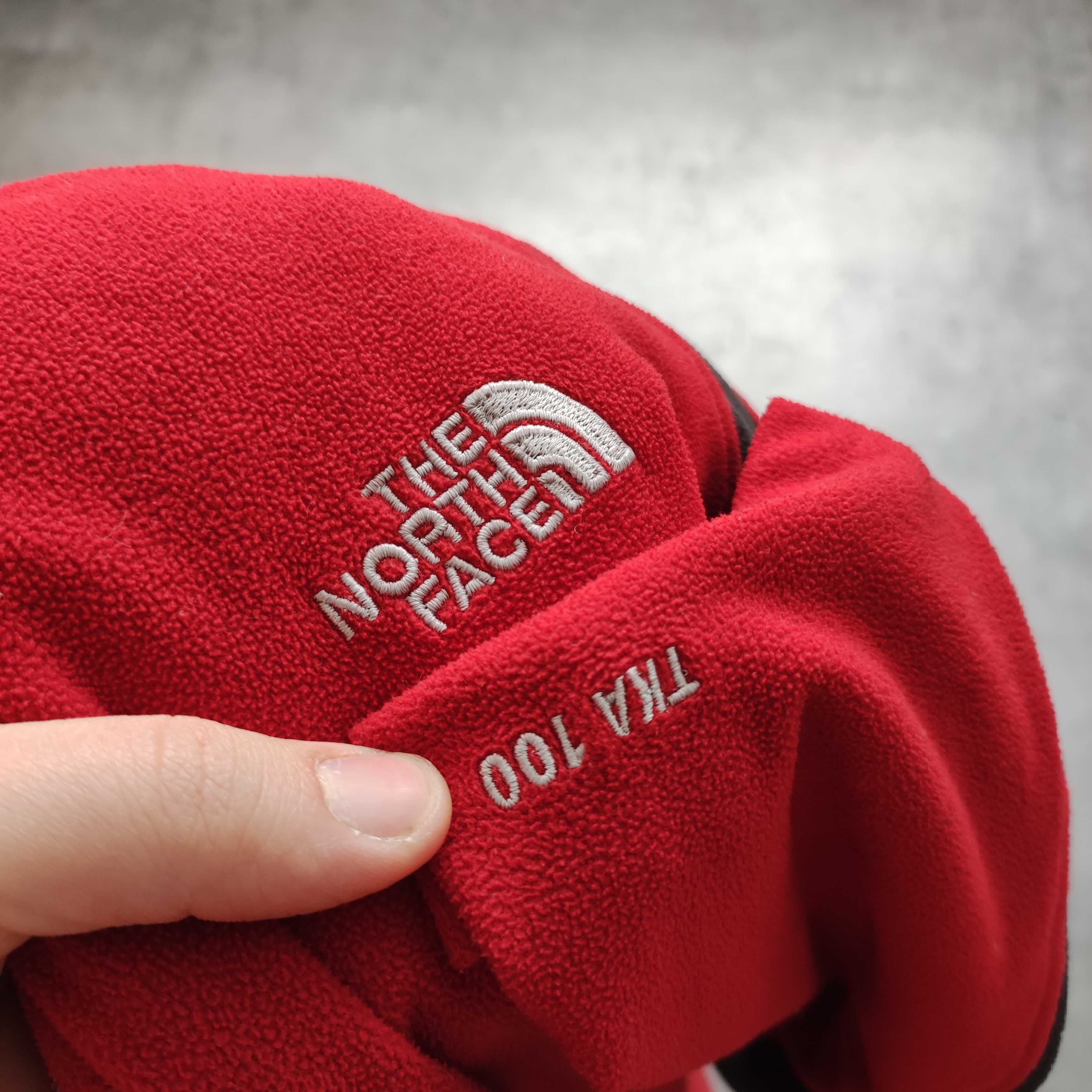 MĘSKA Bluza PREMIUM TNF The North Face Czerwona Polartec TKA100 Suwak