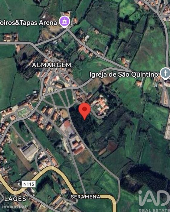 Terreno em Santo Quintino de 4550,00 m2