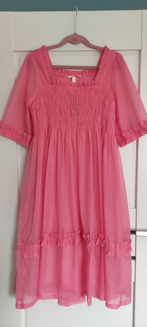 Nowa sukienka ciążowa z organzy H&M