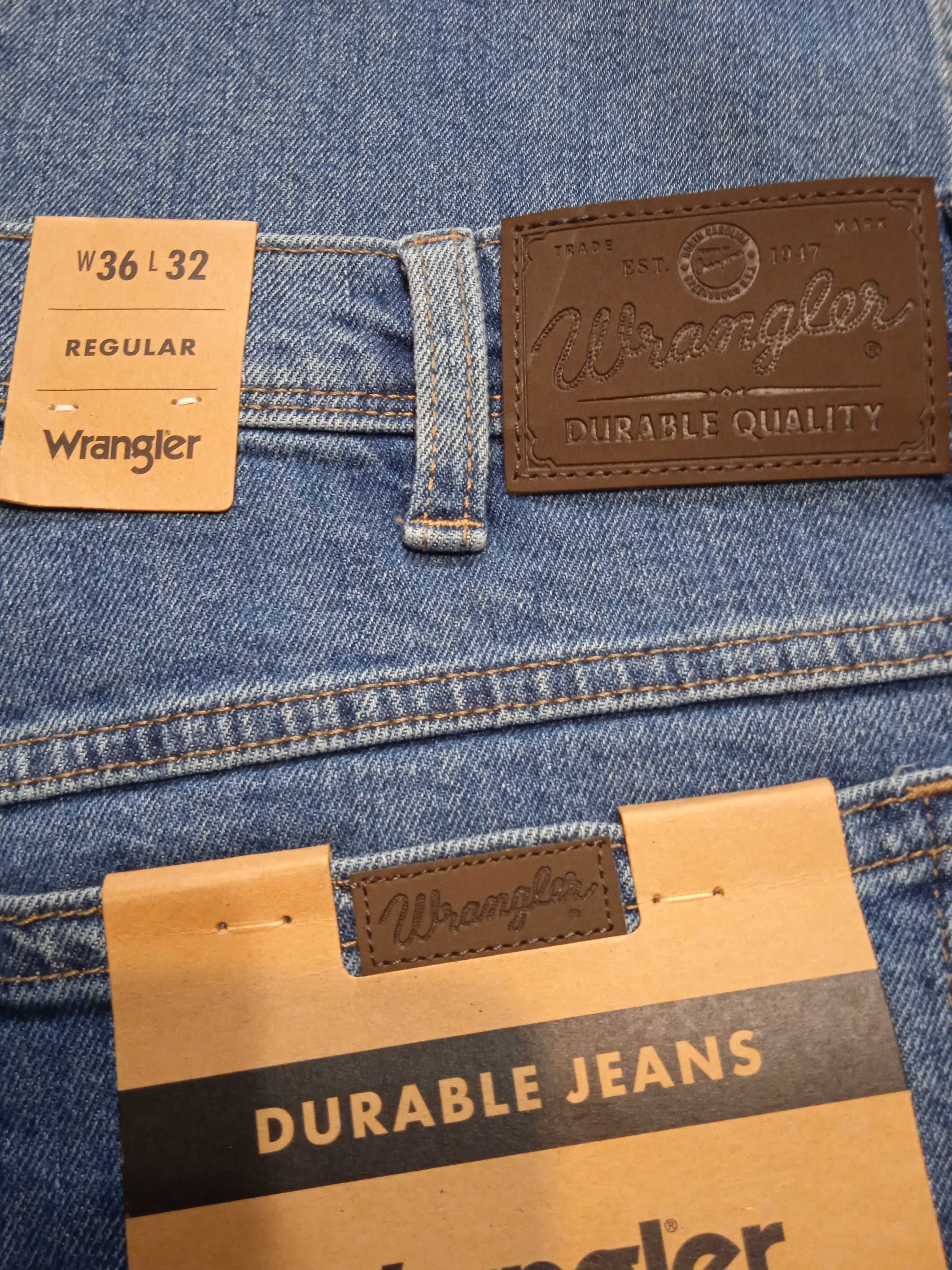 Wrangler Regular Nowe męskie spodnie jeansy W36 L32