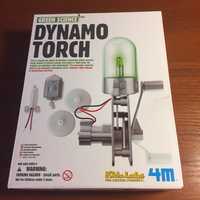 Latarka dynamo torch green science lampka dynamo kidzlabs