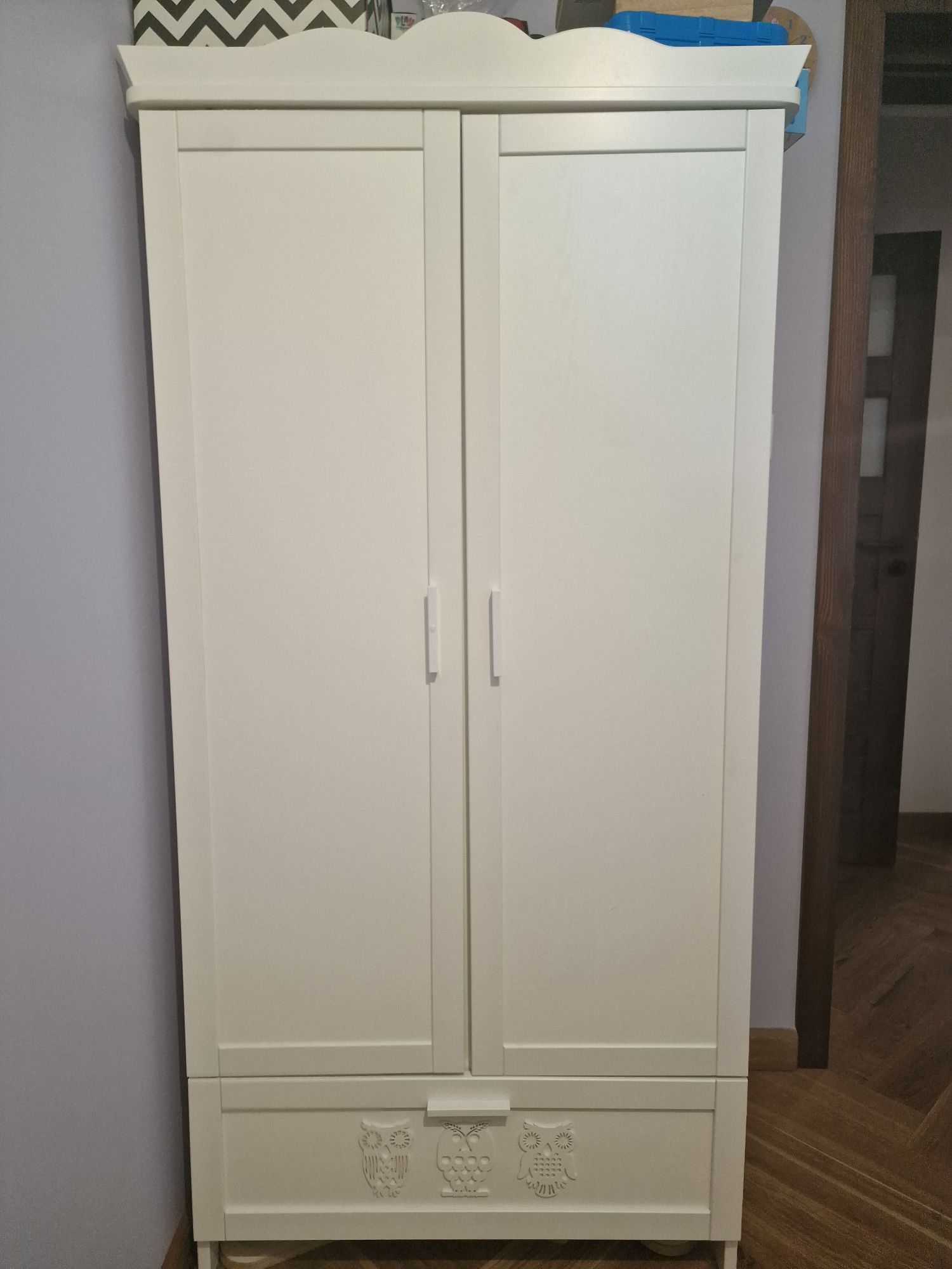 Meble dziecięce z sówkami (białe)
