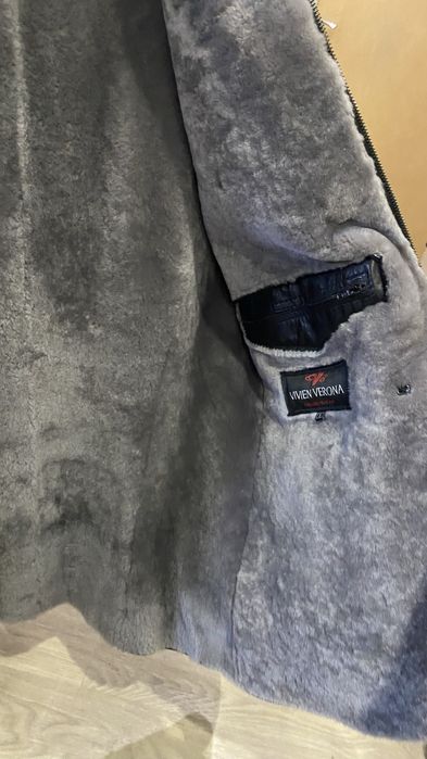 Чоловіча шкіряна зимова куртка