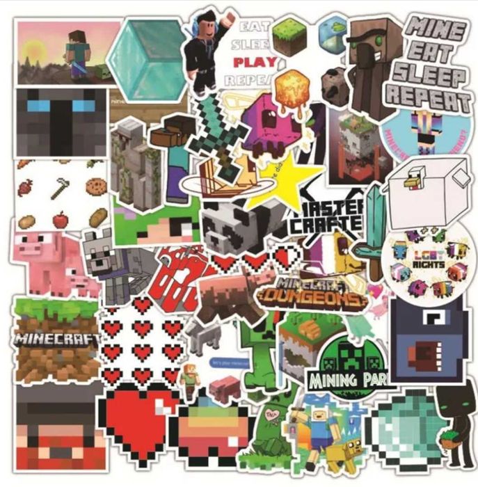 Naklejki Minecraft 51szt