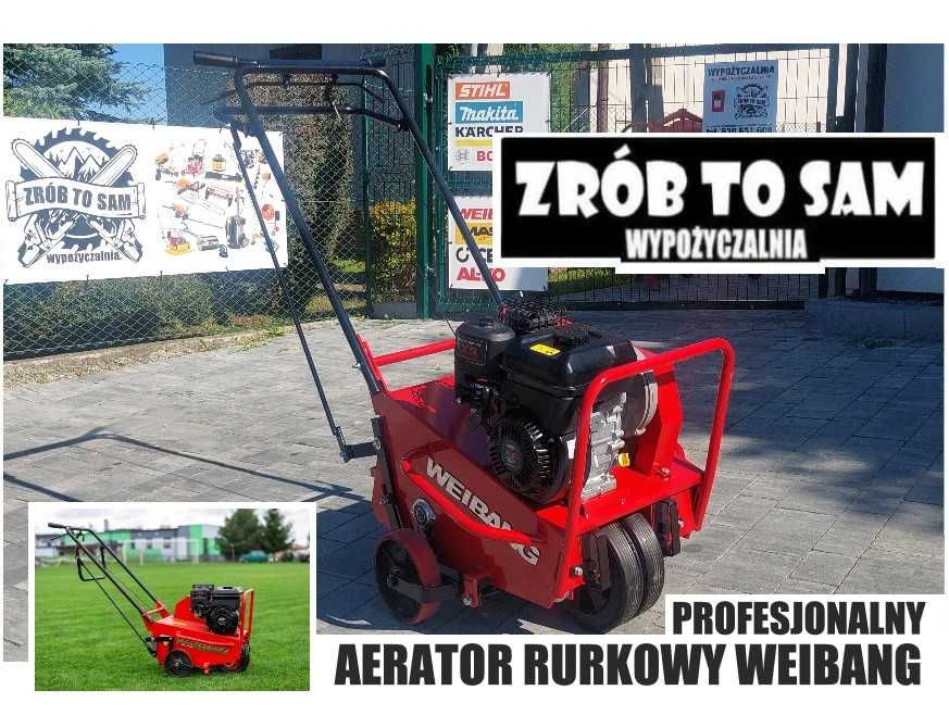 Aerator rurkowy Weibang profesional  trawa jak boisko wynajem aeracja