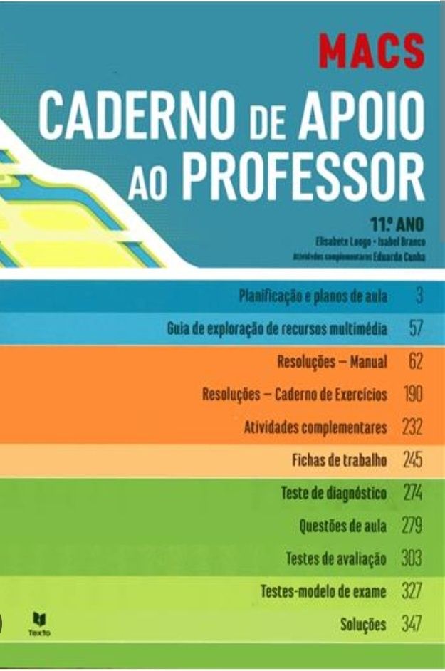 Recursos professor- Macs 10 e 11 ano Testes+ Ficha trabalho+ Q.A