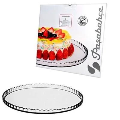 Prato Vidro Pâtisserie Para Bolo 32cm Incolor
