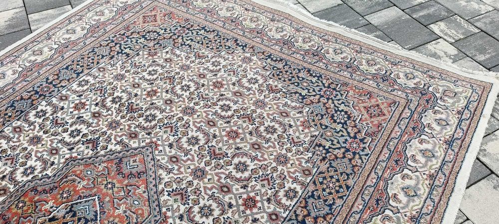 Bidjar ręcznie tkany dywan wełniany 260 x 166 cm wełna piękny