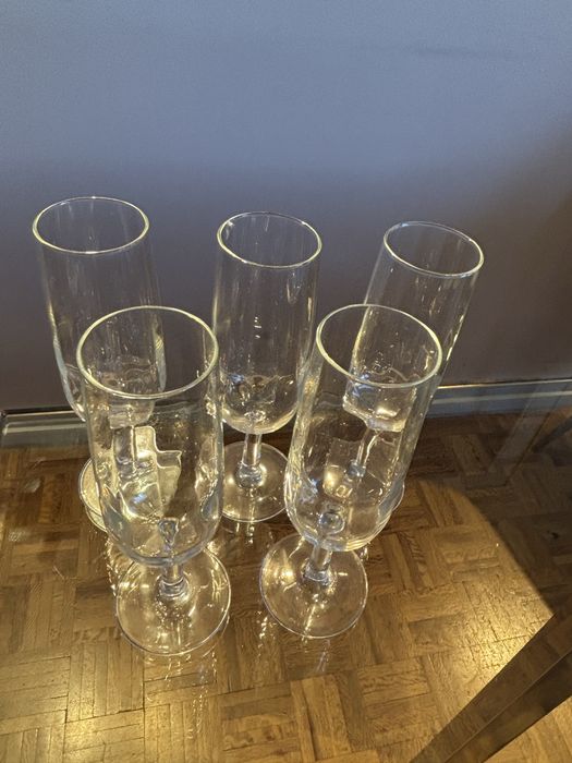 5 flutes de vidro