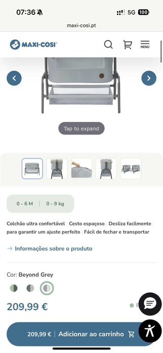 Berço Bebé - IORA Maxi-Cosi