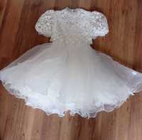 Sukienka komunijna imitująca suknię ślubną