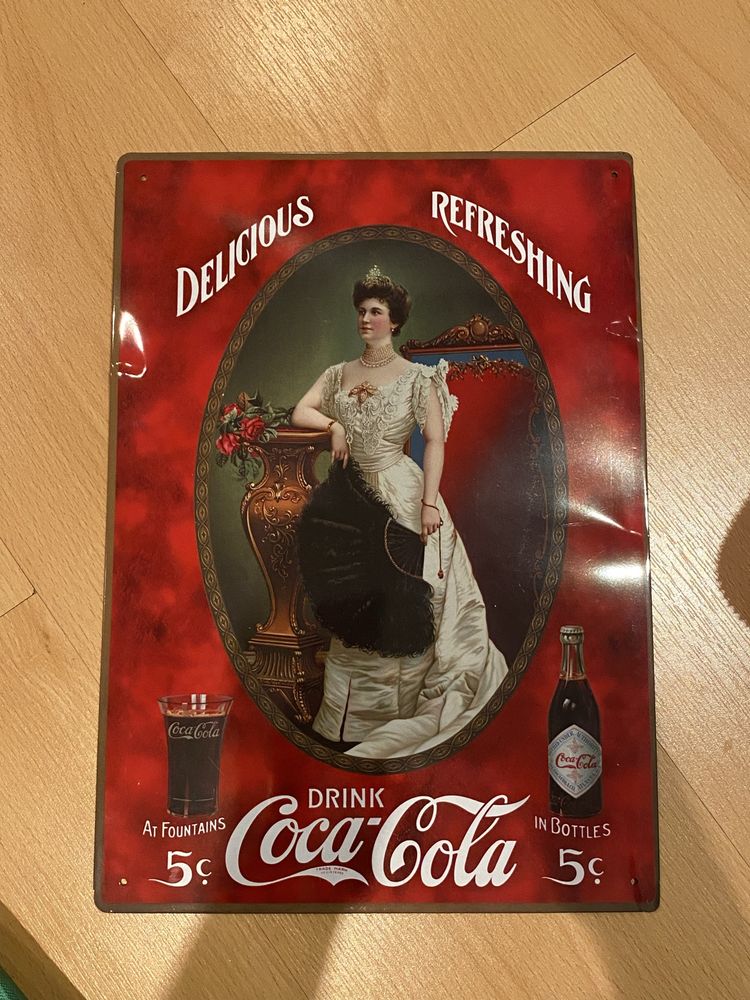 Anuncio Reclame Coca Cola em metal