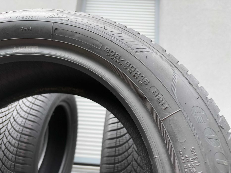 4szt całoroczne 205/60R16 GoodYear 6,8mm 2024r świetny stan! 4S187 gwa