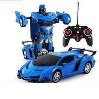 Auto Robot Transformers 2w1 R/C Pilot Światło Dźwięk Drift Niebieski