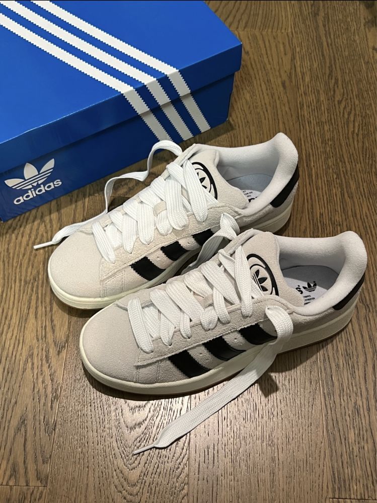 Оригінал Кросівки Adidas Campus 00s Crystal White Core Black кампус