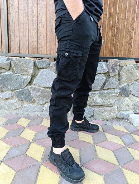 Штани на манжетах чоловічі джогери iteno олива чорні сірі сині...