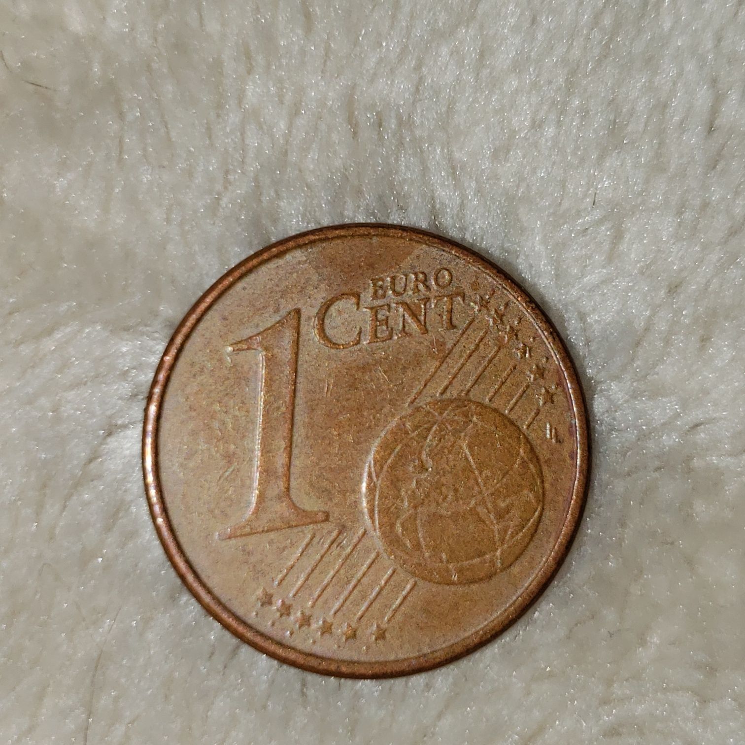 Rara moeda de 1 Centimo Alemanha D 2002
