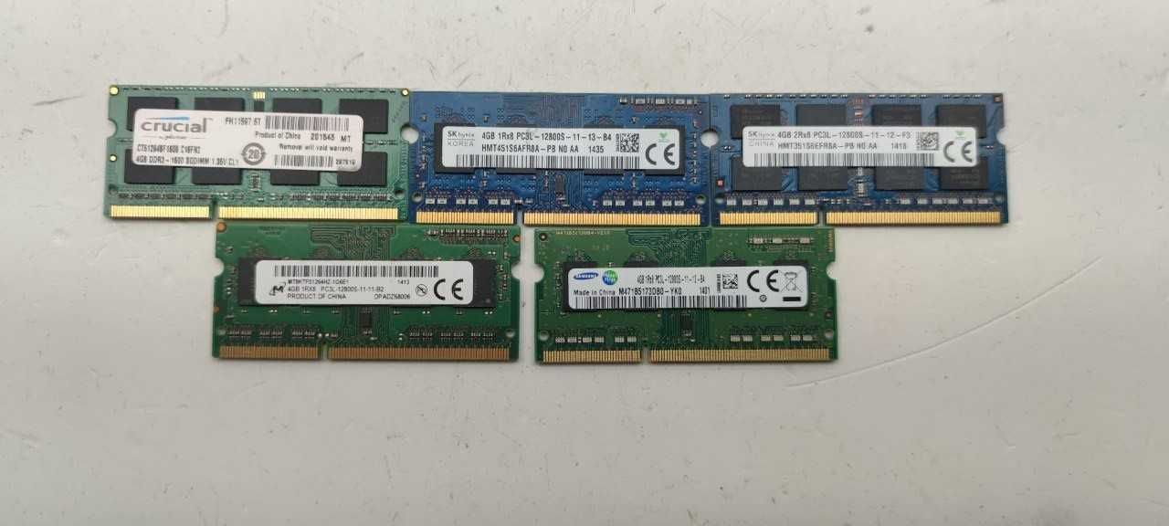 Оперативна пам'ять SO-DIMM ОЗУ RAM 4GB 1.35v DDR3L - 1600 PC3L 12800