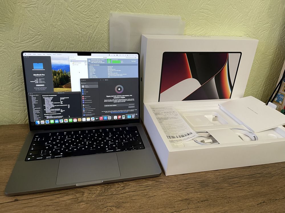 MacBook M1 Pro 14 16/512. A2442. Хорошее состояние. Официальный. 146ц.