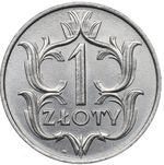1 zł., złoty 1929. Wyśmienity stan. Bardzo rzadka w takim stanie.