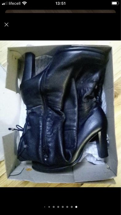 Ботфорты из натуральной кожи.