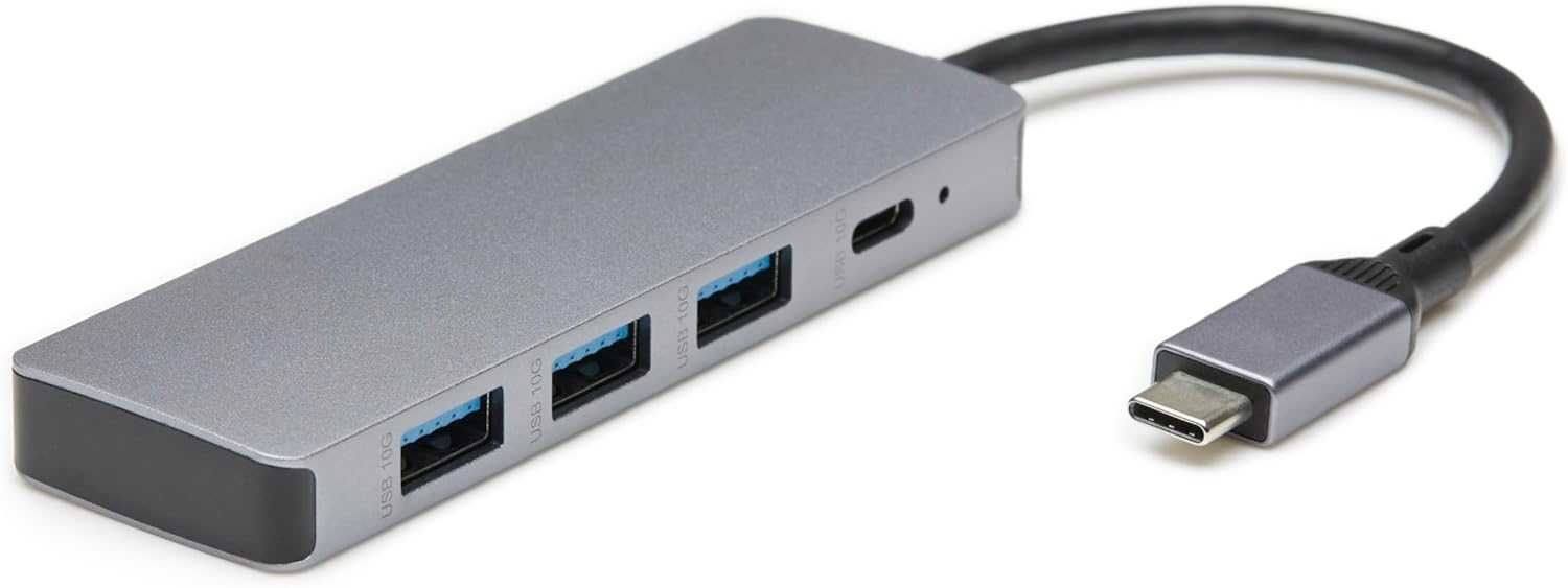 Amazon Basics Hub USB-C 3x USB 3.1 15 cm MackBook Laptopa Thunderbolt