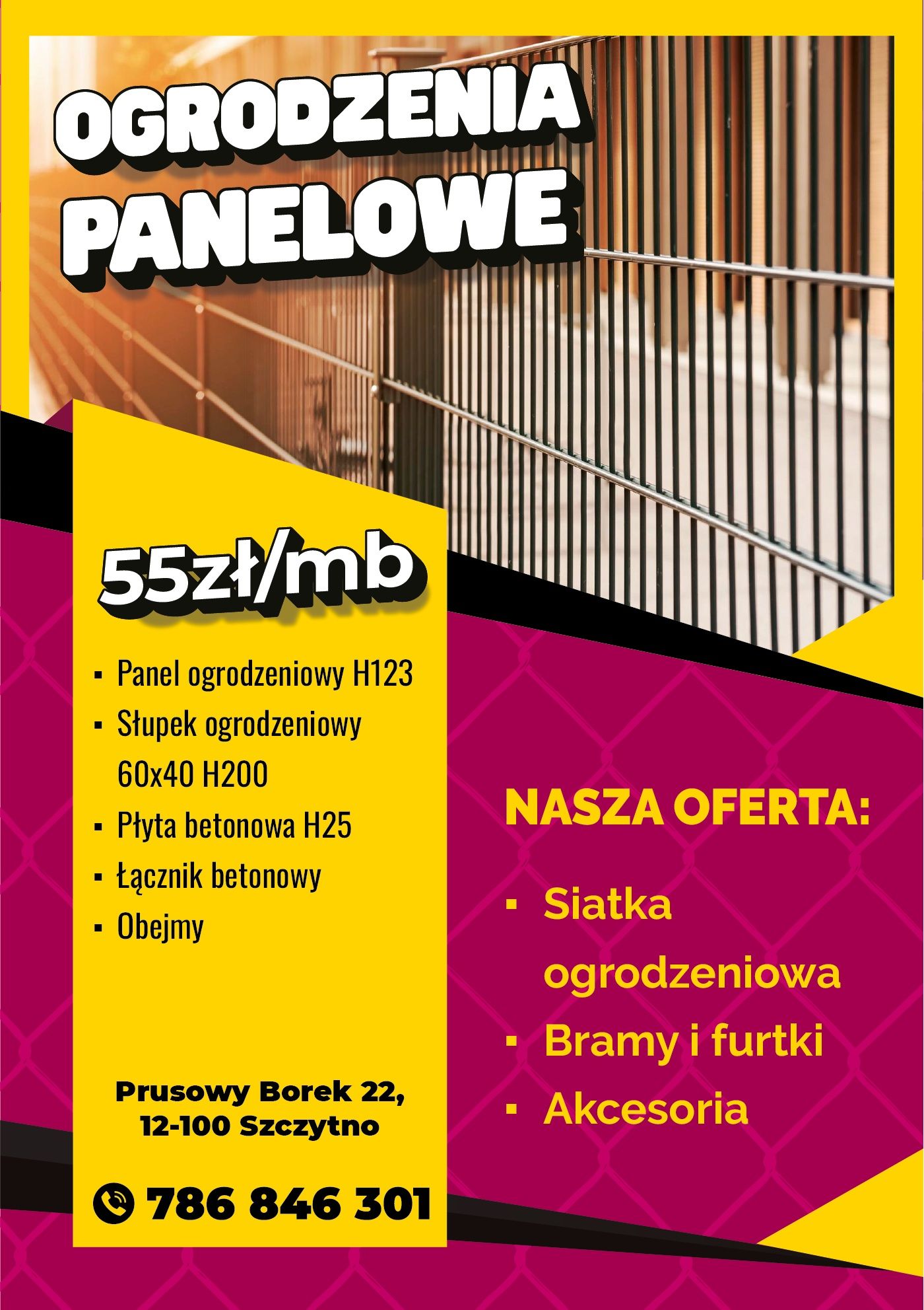 Siatka ogrodzeniowa. Ogrodzenia panelowe