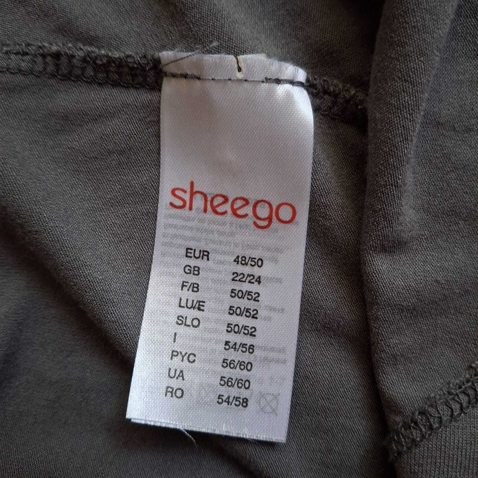 Tunika Sheego wiskoza ciemnoszara r. 48-50