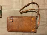 Antiga bolsa porta mapas militar com bussola, artigo raro