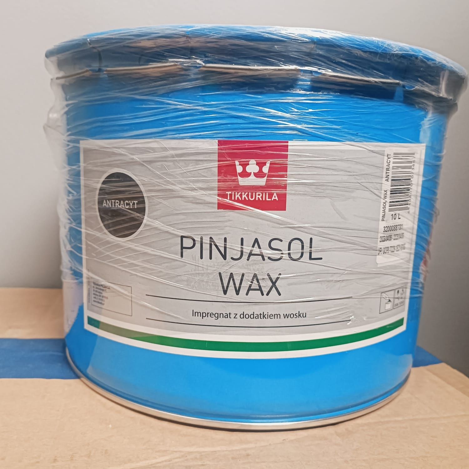 Impregnat Tikkurila Pinjasol Wax z woskiem do drewna 10L;"ANTRACYT" (C