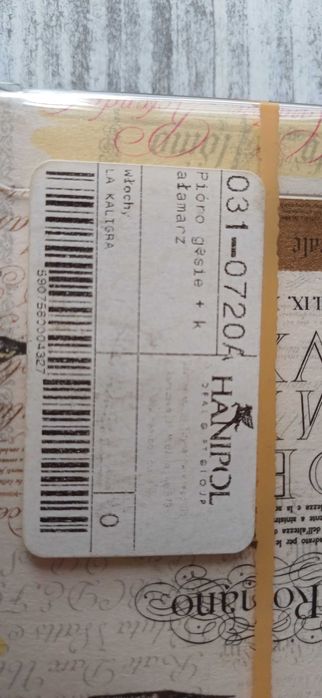 Nowy zestaw piśmienniczy Hanipol: pióro gęsie i kałamarz