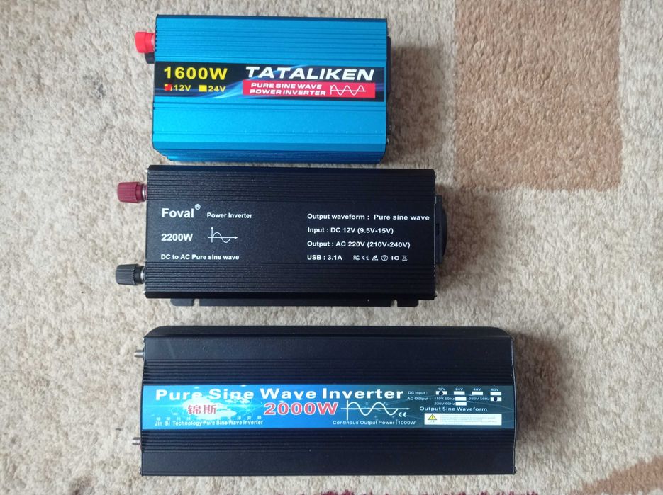 Інвертор Чистий синус TATALIKEN  1600W з 12V на 220V Foval