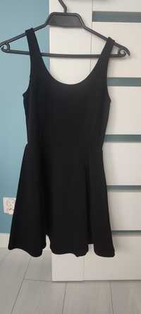 Sukienka czarna rozkloszowana rozmiar 34