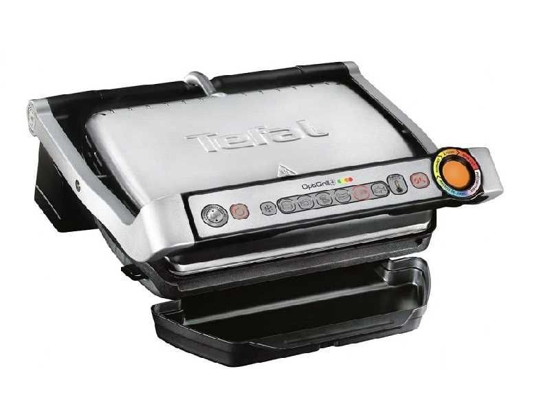 гриль контактний Tefal gc712d12 OptiGrill + сірий/чорний