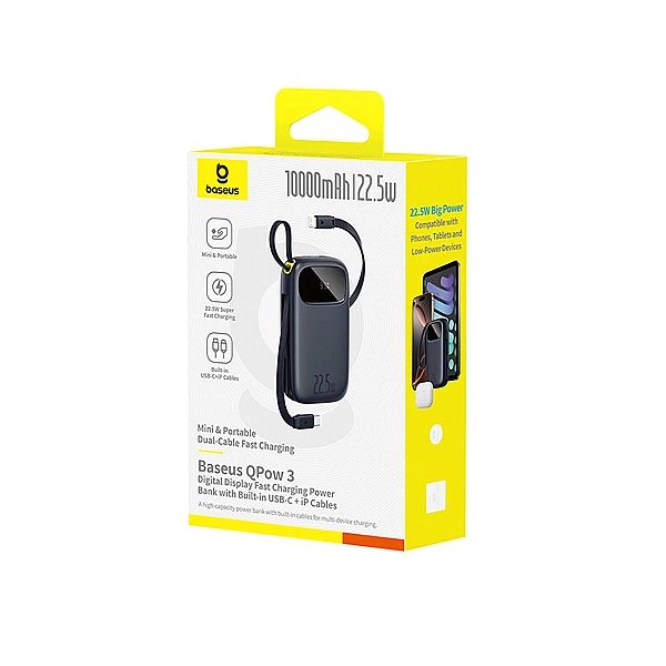 Powerbank Baseus EnerFill FC31/10000mAh 22.5W z wyświetlaczem cyfrowym