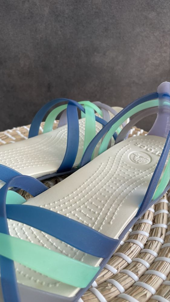 Crocs sandały huarache flat Nautical Navy/Aqua W8 38/39