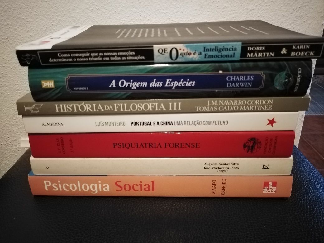 Livros de ciências sociais.