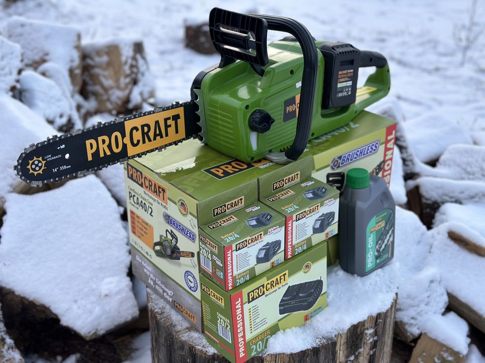 Акумуляторна ланцюгова пила Procraft pka 40/2 3 роки гарнатії
