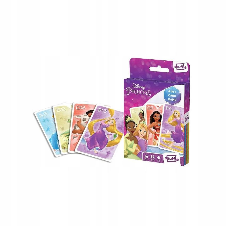 Karty 4W1 Księżniczki Disney Zestaw Gra Rodzinna 4