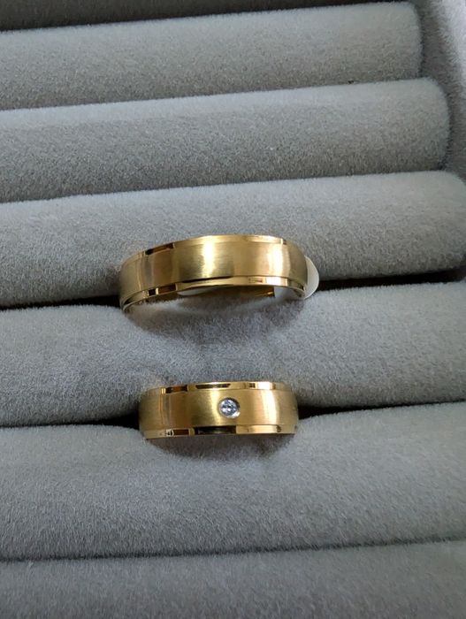 Alianças 6mm ouro lâminado