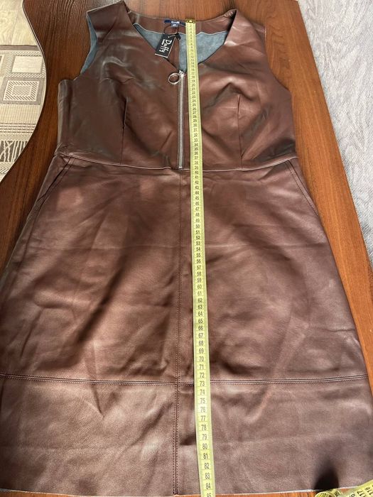 Сарафан еко шкіра, шоколад, коричневий