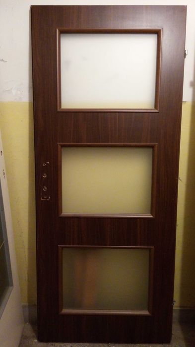 Drzwi wewnętrzne 80cm/70cm prawe/lewe białe/w okleinie/brązowe-okazja!