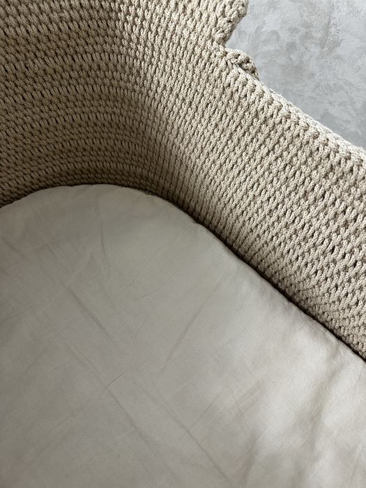 Переносна вʼязана люлька качалка для немовлят 0-6 місяців