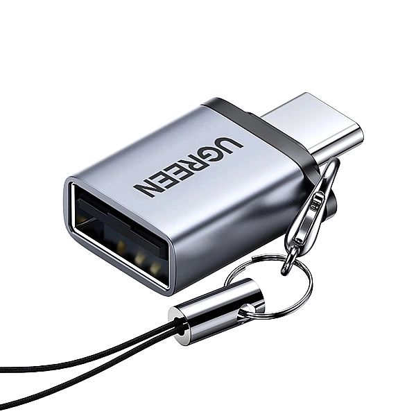 Adapter Ugreen US270 USB-C (męski) / USB-A 3.0 (żeński) ze smyczą - sz