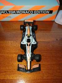 Model bolidu Mclaren F1 MCL35M Gulf edycja Monaco, Lando Norris.