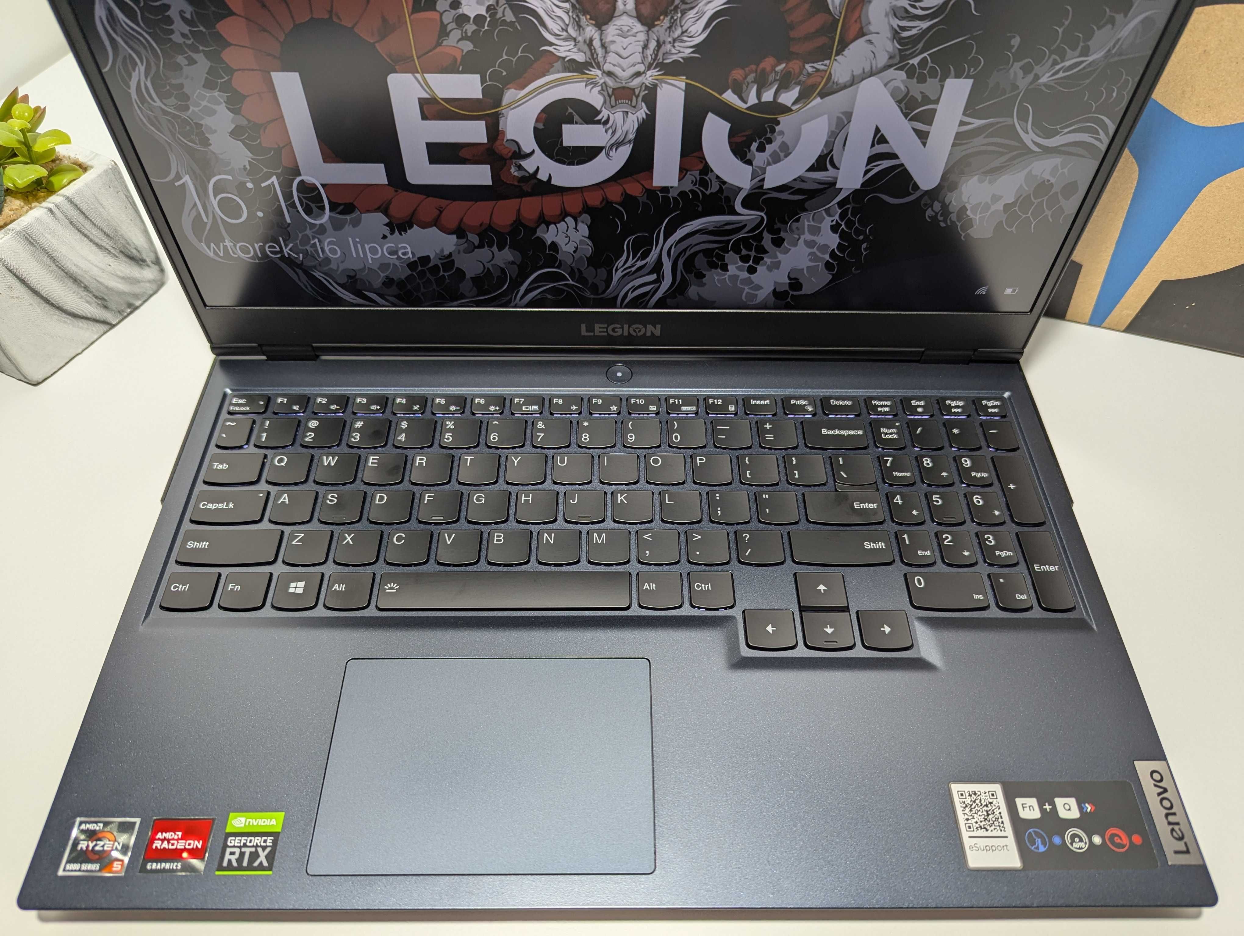 LAPTOP GAMINGOWY Lenovo Legion RTX 3060 Ryzen 5 5600H 165 hz