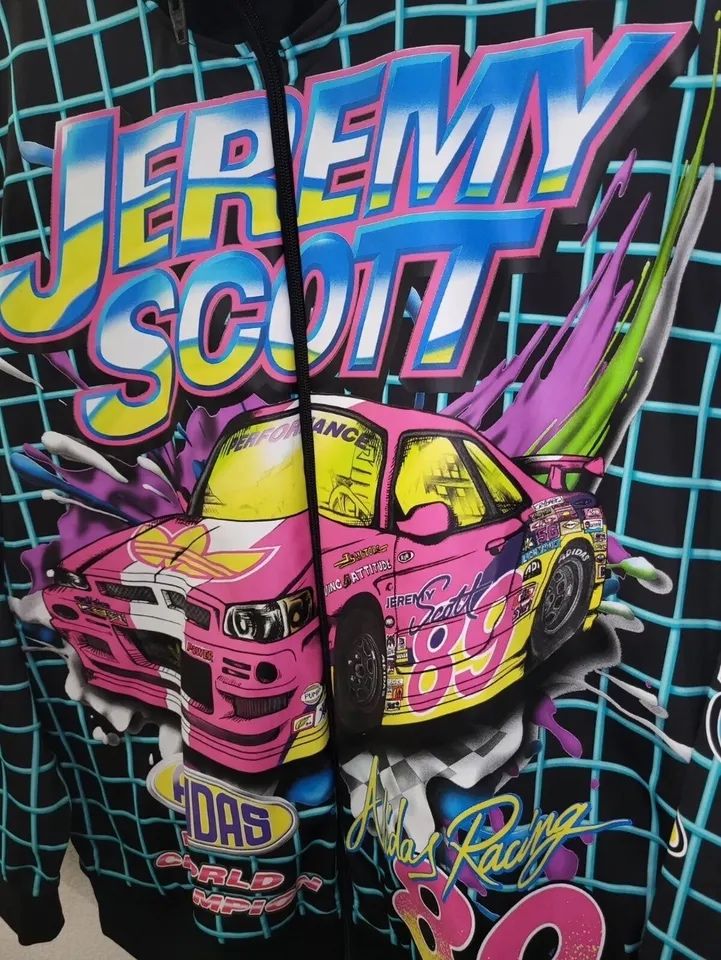 NWOT Adidas Jeremy Scott Track Jacket Sz L Rally Performance Racing